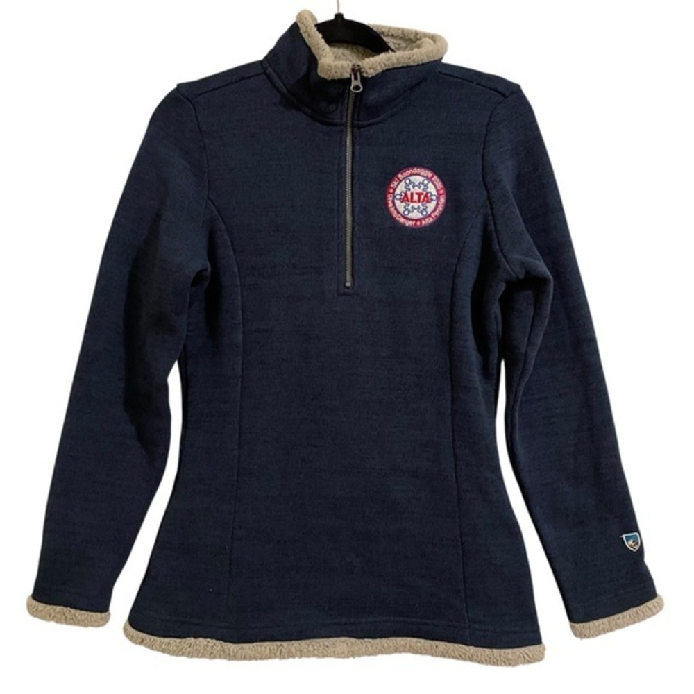 KUHL Alaska 1/4 Zip Blue Fleece Pullover Jacket Small